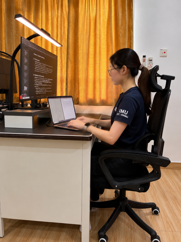 IMU Accommodation Master Bedroom, Ergonomic Study Setup 2