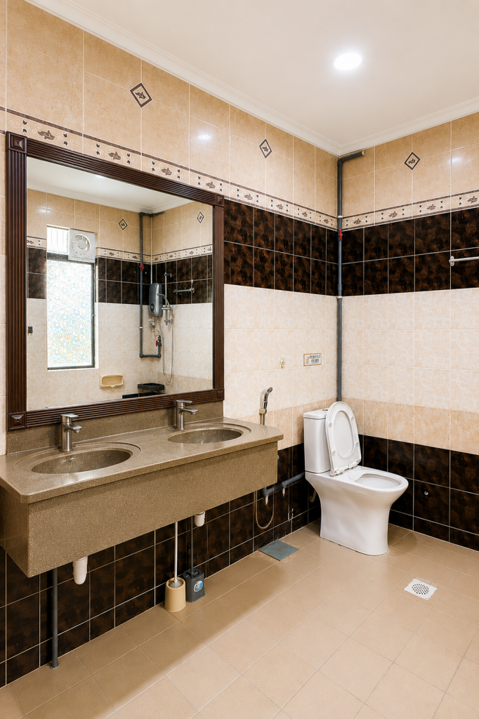 IMU Accommodation Master Bedroom, Spacious Bathroom with exhaust fan