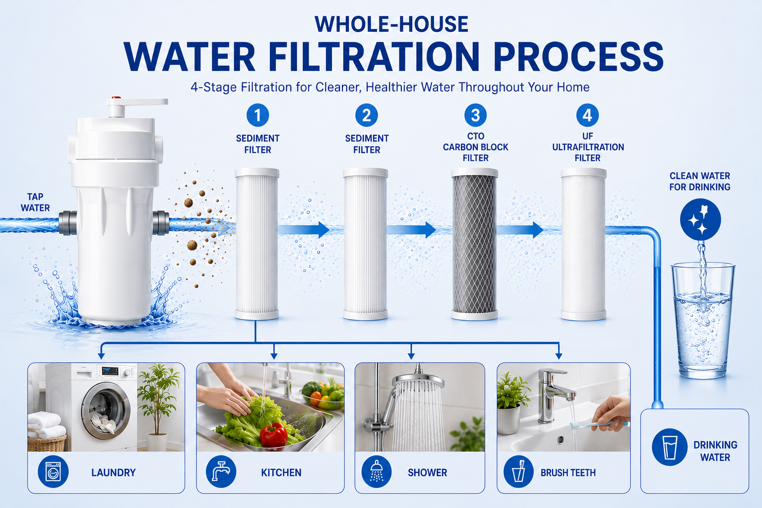 Water filtration process at IMU Accommodation