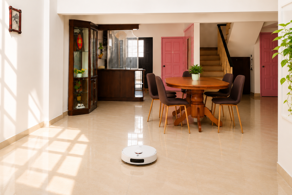 Floor cleaner that vacuum and mop daily at IMU Accommodation